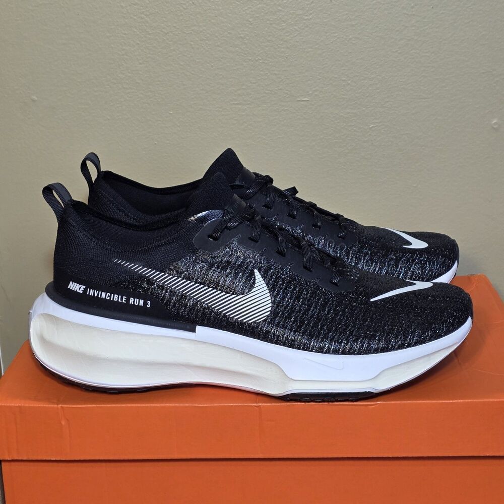 Nike ZoomX Invincible Run Flyknit 3 Shoes Black White DR2615-001 Men's Size 13